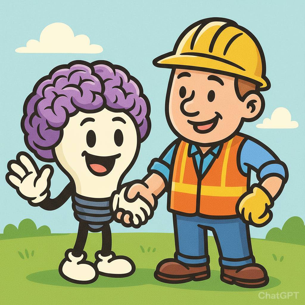 Studios by Dave AI-powered mascot delivering innovative web design, SEO, and digital marketing solutions for contractors